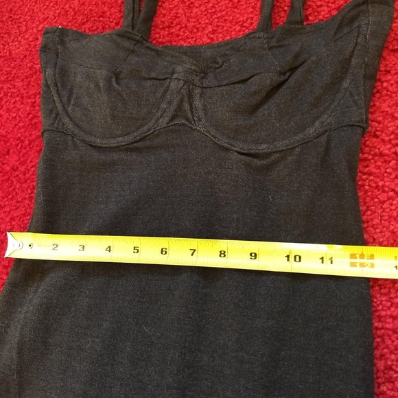 vintage 90s jersey knit maxi body con slip dress - Picture 11 of 15